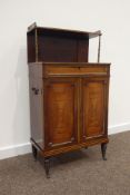 Small Regency rosewood chiffonier, galleried top tier supported by two turned gilt metal columns,