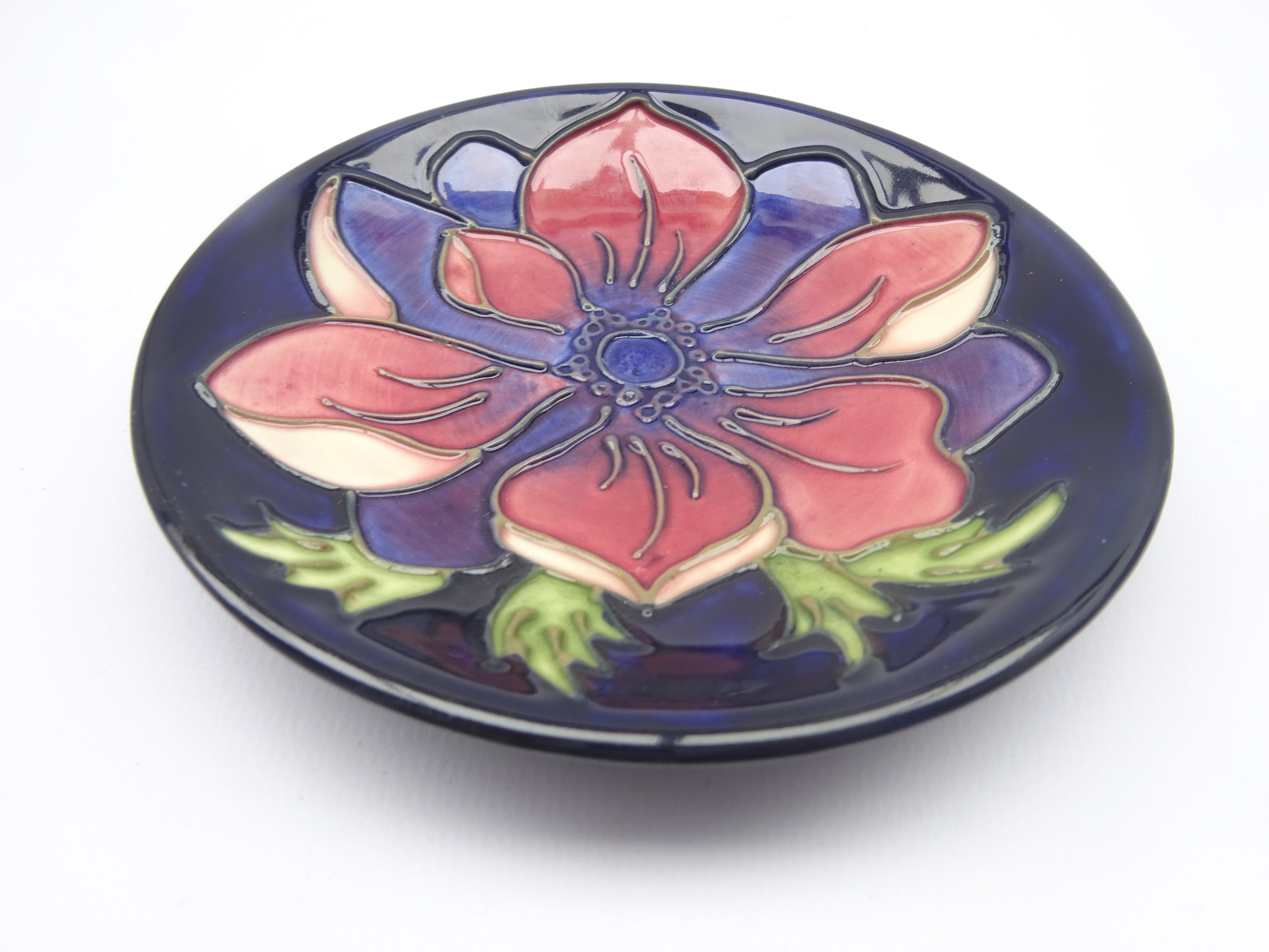 Moorcroft limited edition coaster decorated Anemone pattern no. - Image 2 of 2