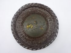Japanese Meiji period bronze plate,