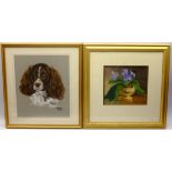 Liz Anne (British Contemporary): 'Moffat' - Portrait of a Cocker Spaniel, pastel signed,