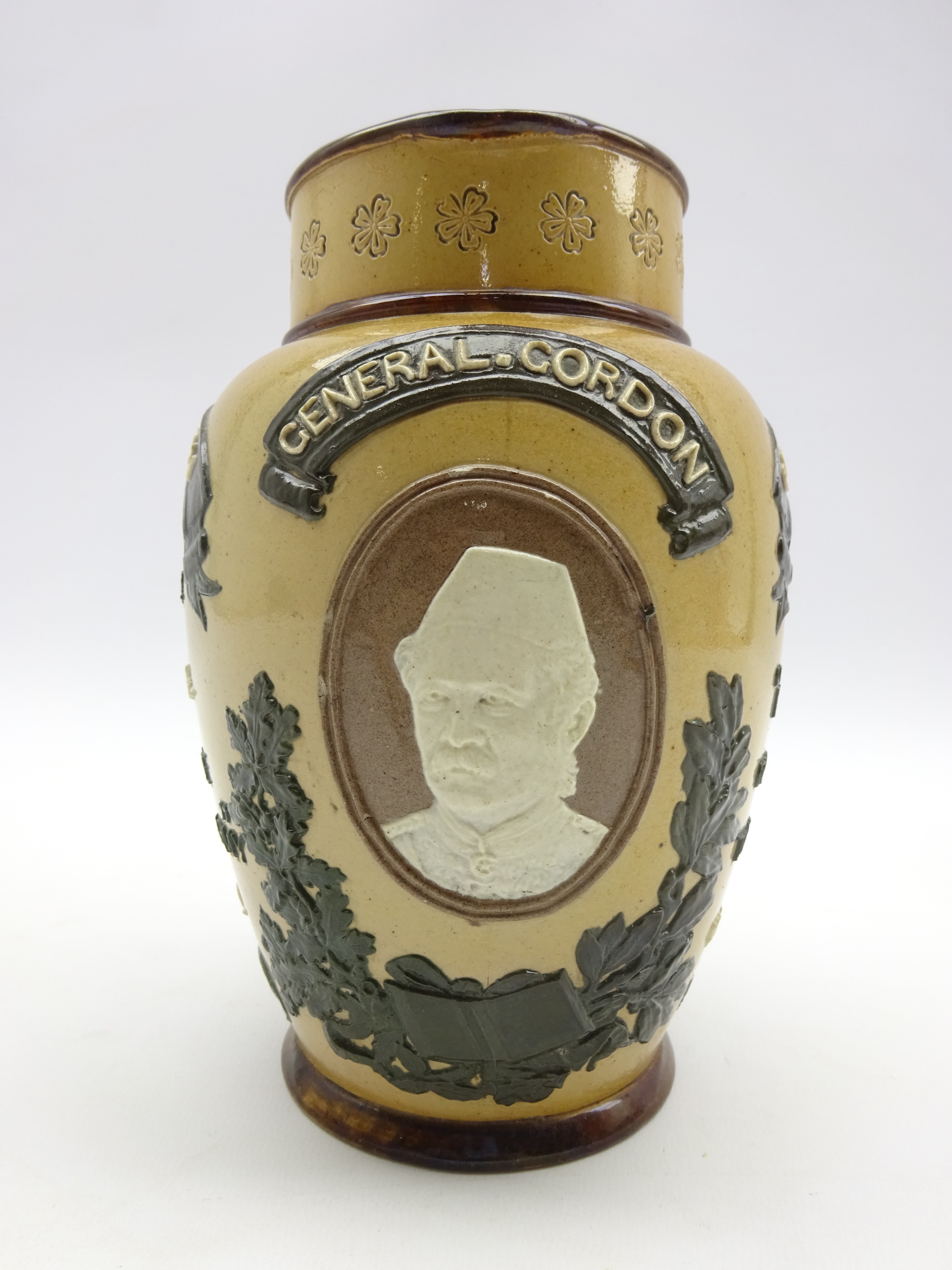 19th century Doulton Lambeth salt-glaze stoneware jug commemorating General Gordon 'Chinese Gordon', - Image 2 of 3