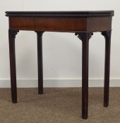 George III Chippendale design mahogany card table,