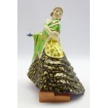 Plant Tuscan china Art Deco figure - 'Slumber Time' No 123 H22cms Condition Report &