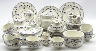 Royal Doulton Yorktown dinner and tea service including plates and bowls in various sizes,