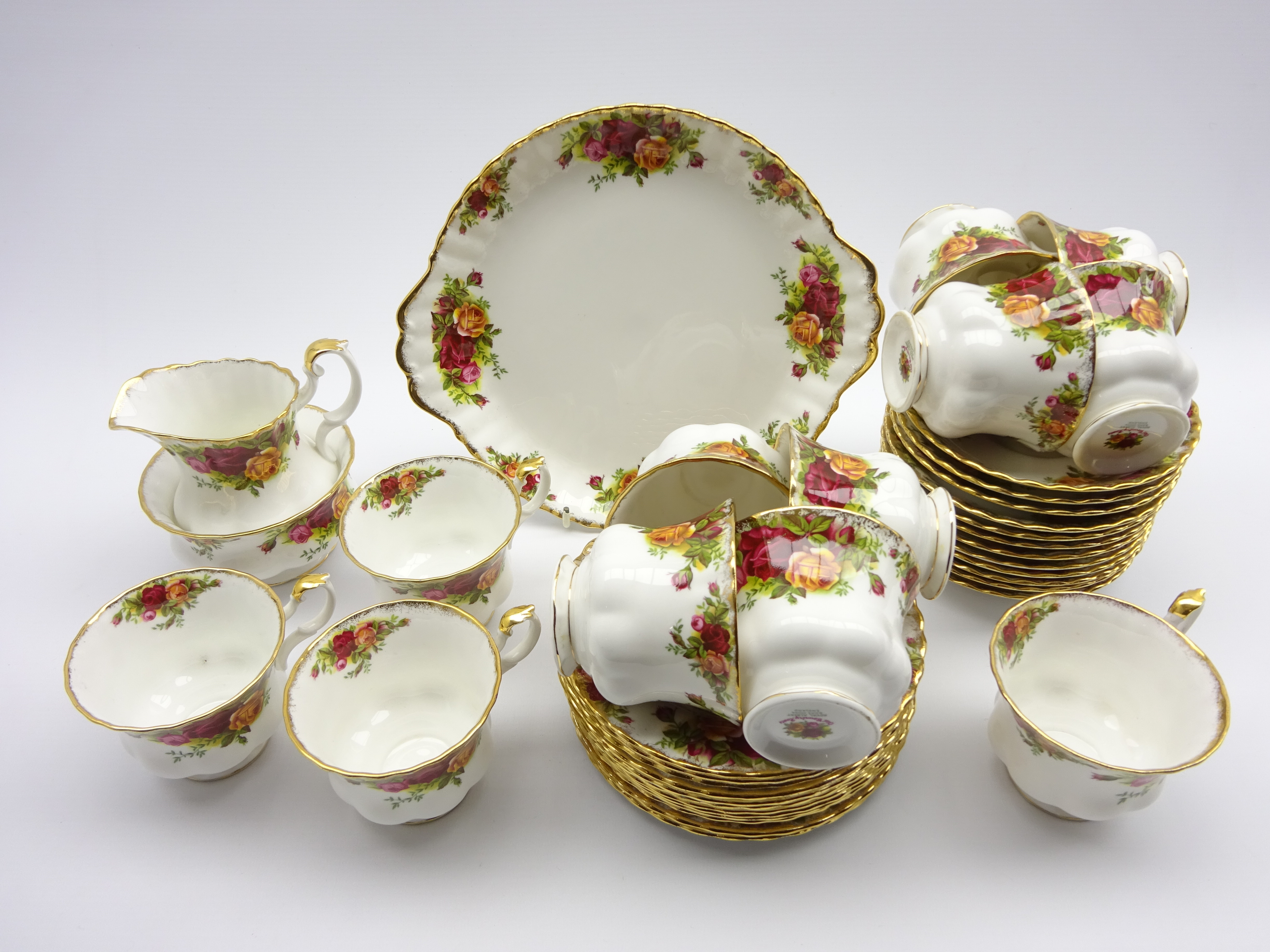 Royal Albert 'Old Country Roses' tea set comprising 12 cups and saucers, 12 plates, milk jug, - Image 2 of 2