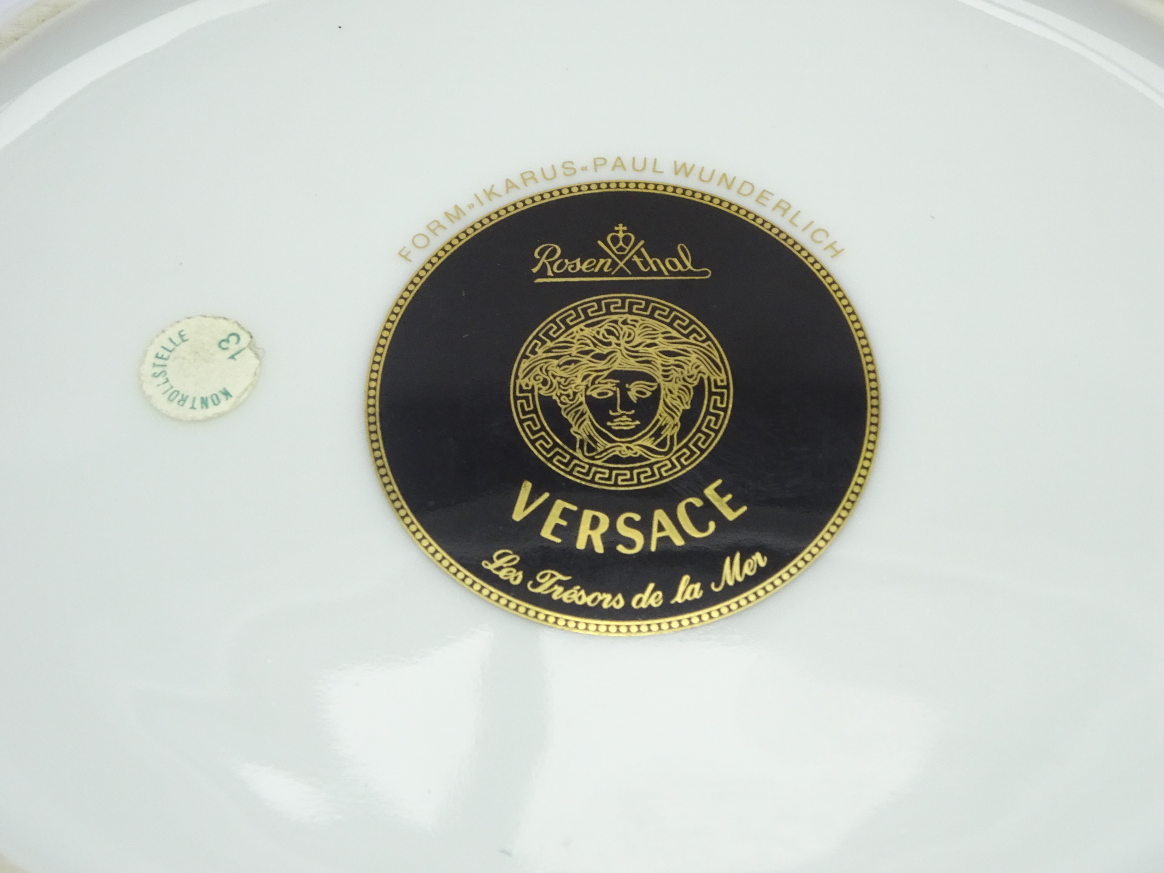 Rosenthal Studio Line Versace covered vegetable dish in 'Les Tresors de la Mer' design 16 x 33cms - Image 2 of 7