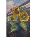 Valter Berzins (1925-2009) "Helianthus" oil on board,