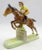 Beswick Pottery figure of a Girl on a Jumping Horse no.