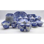 Spode Italian table and kitchen ware including storage jars, octagonal plate, seaware,