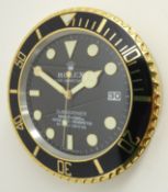 Reproduction Rolex Oyster Perpetual Date Submariner luminous shop's display clock,