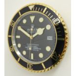 Reproduction Rolex Oyster Perpetual Date Submariner luminous shop's display clock,