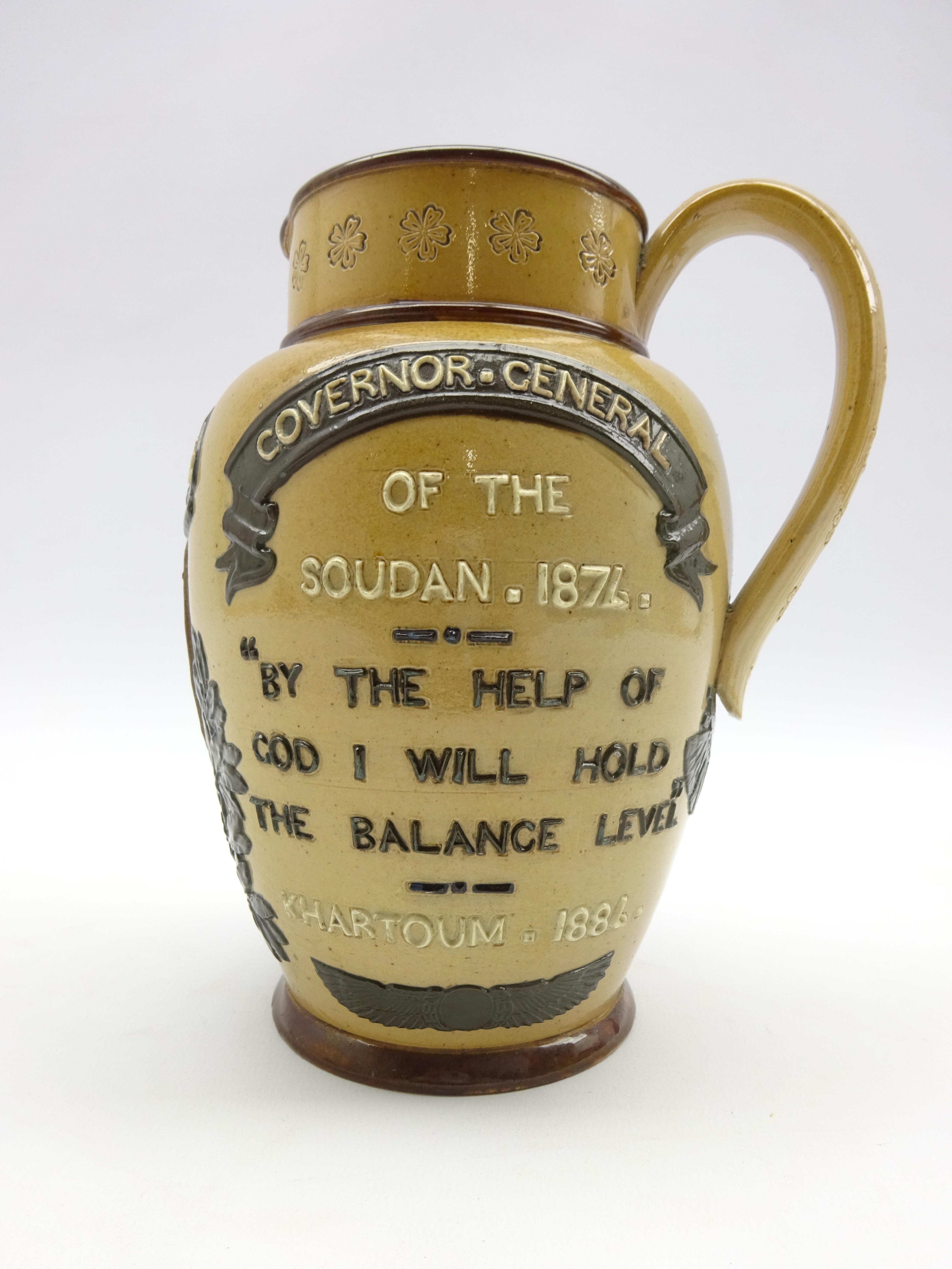 19th century Doulton Lambeth salt-glaze stoneware jug commemorating General Gordon 'Chinese Gordon', - Image 3 of 3