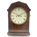 Regency figured mahogany bracket clock,