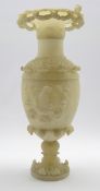 Late 19th/early 20th century Italian carved alabaster classical urn shaped vase,