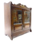 Early 20th Century Oak Smokers Cabinet the interior with small drawers, tobacco jar and pipe racks,