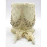 Late 19th/early 20th century Italian carved alabaster circular planter,