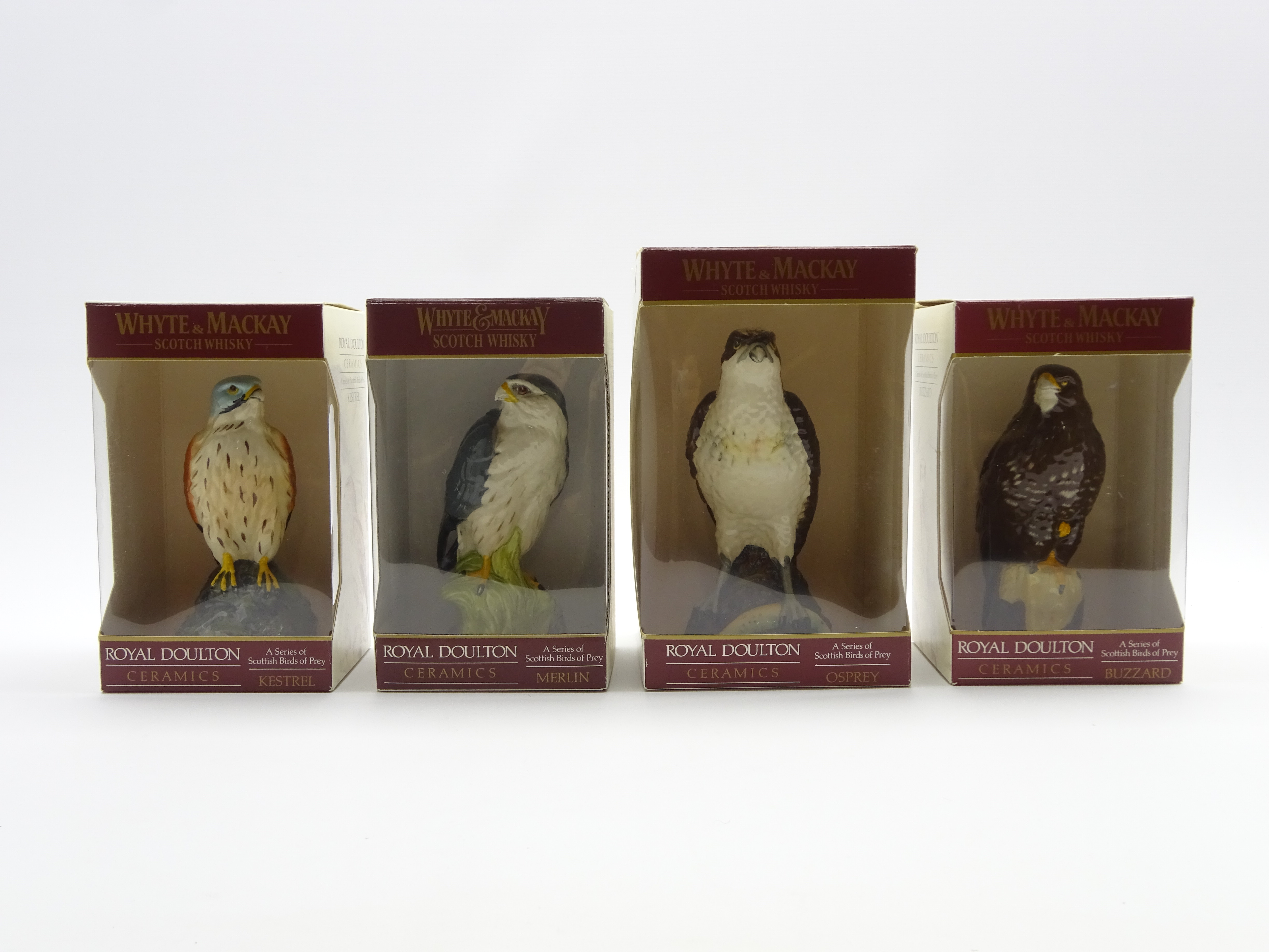 Set of 5 Royal Doulton for Whyte and Mackay birds of prey whisky decanters comprising Golden Eagle, - Image 4 of 4