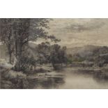 A Boulard after B W Leader - 'Where Brook and River Meet' etching signed in the margin by artist