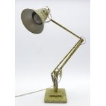1930s model 1227 angle-poise desk lamp, square double stepped base, by 'Herbert Terry & Sons Ltd.