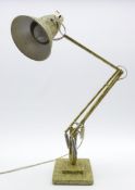 1930s model 1227 angle-poise desk lamp, square double stepped base, by 'Herbert Terry & Sons Ltd.