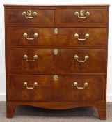 18th century and later figured walnut chest,