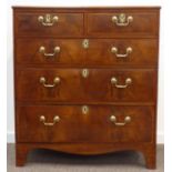 18th century and later figured walnut chest,