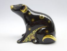 Royal Crown Derby 'Tasmanian Devil' paperweight with gold stopper,