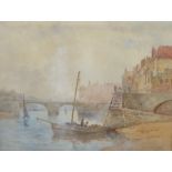 Albert George Stevens (Staithes Group 1863-1925): The Old Bridge Whitby,