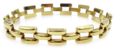 14ct gold link bracelet, stamped 585 and continental hallmarks, approx 8.