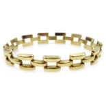 14ct gold link bracelet, stamped 585 and continental hallmarks, approx 8.