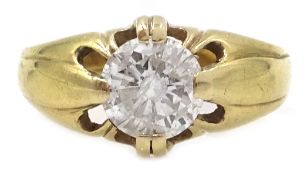 Gold single stone diamond ring, hallmarked 9ct carat,