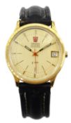 Omega 18ct gold electronic chronometer f300 quartz wristwatch ref 198003 movement 32004956,