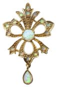 9ct gold opal set pendant, halllmarked Condition Report & Further Details Approx 3.