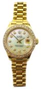 Ladies Rolex 18ct gold Oyster Perpetual Datejust wristwatch no 1791338, serial no E402909,