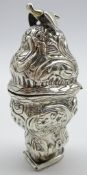 Continental silver canister, possibly for snuff,