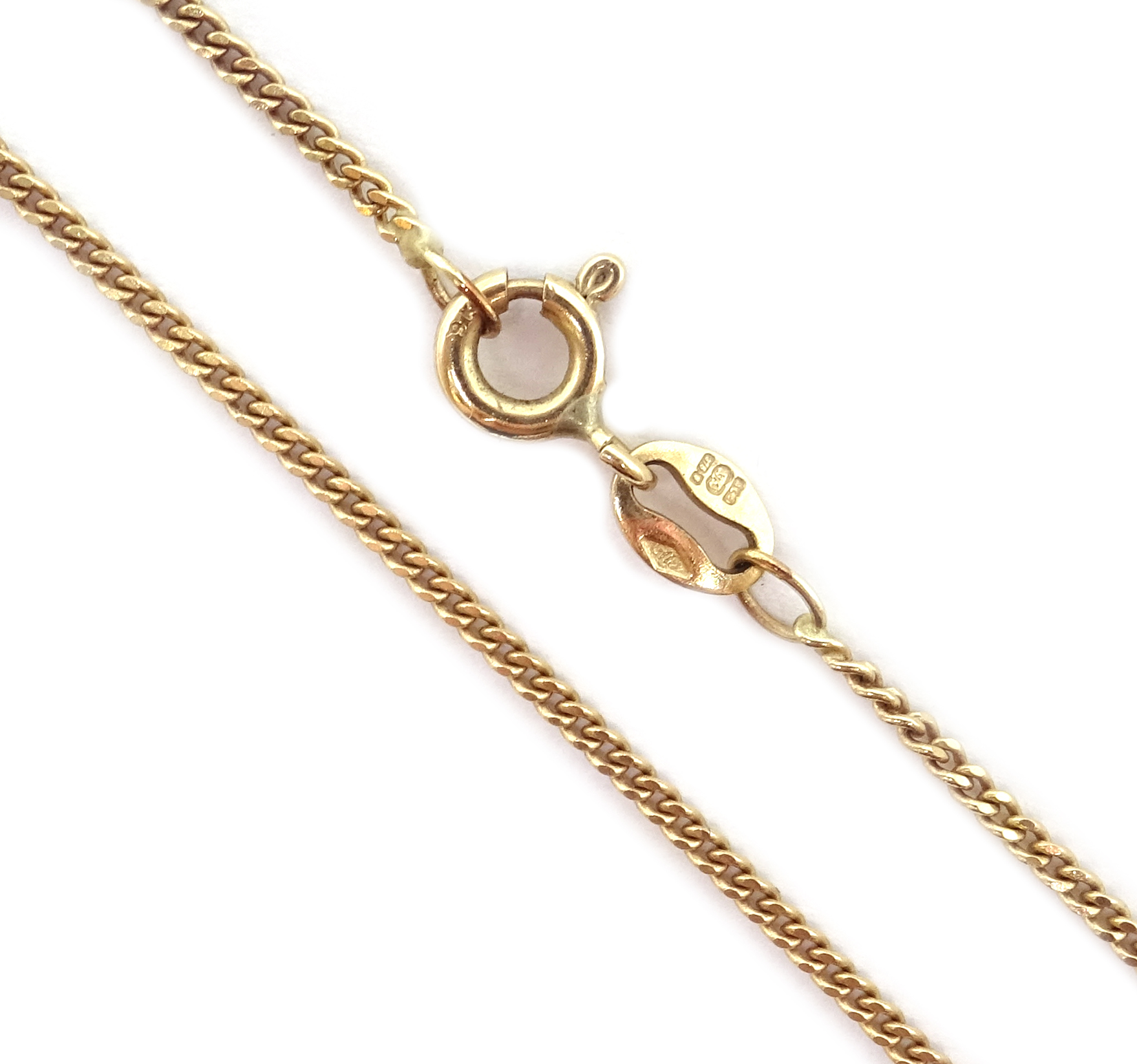 9ct gold sapphire and diamond necklace, - Image 2 of 2