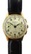 Breitling 18ct gold Union Special precision chronograph wristwatch,