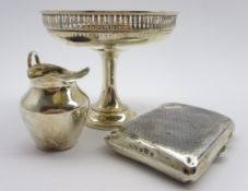 Silver pedestal sweetmeat dish Birmingham 1912 D10cms,