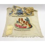 Late Victorian Sampler depicting a group of Spaniels by Eliza Jane Hanson Aged 20, 1896,