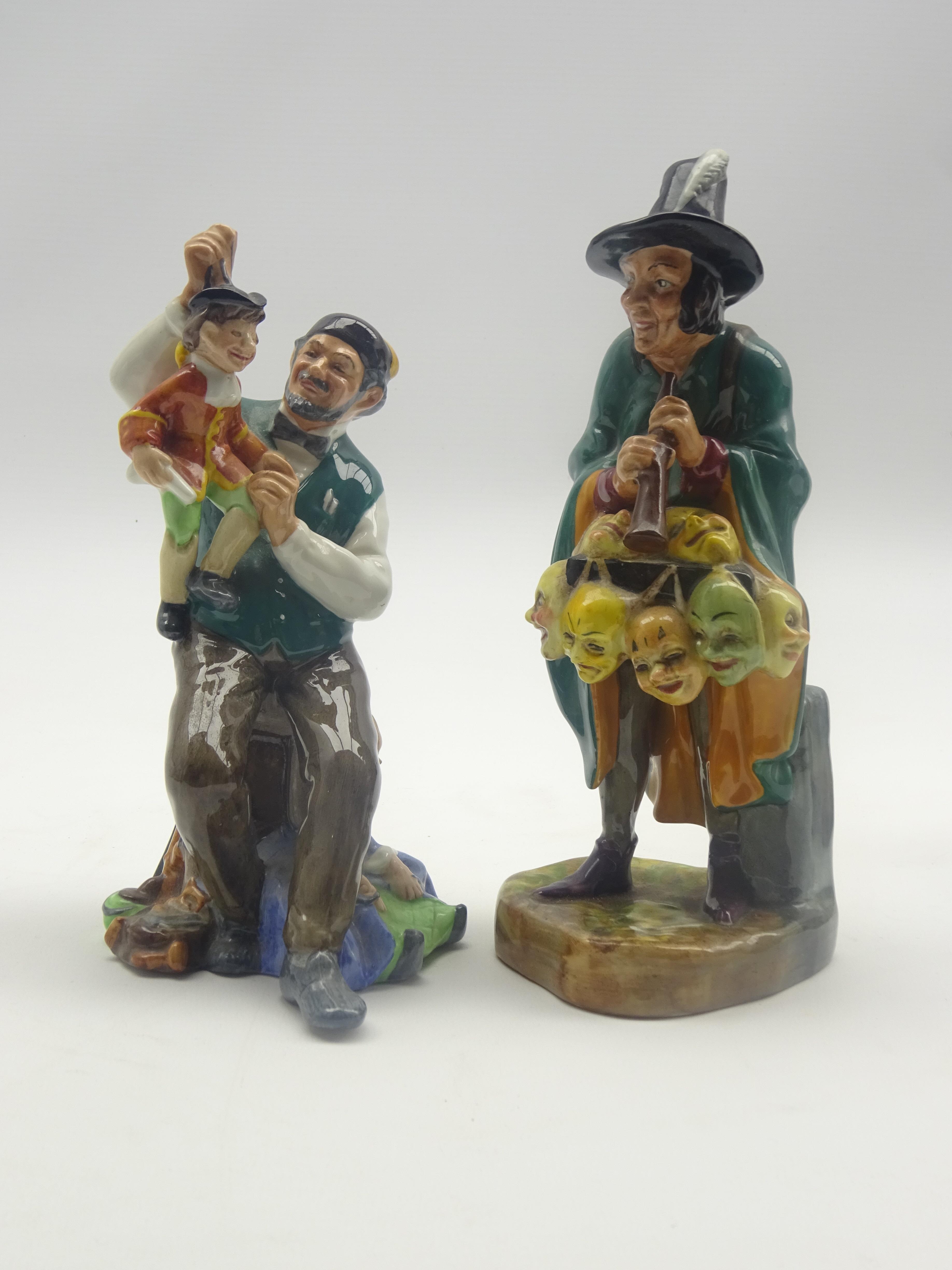 Royal Doulton figures 'The Puppetmaker' HN2253 and 'The Mask Seller' HN2103 (2) Condition