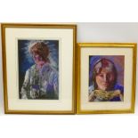 Christopher John Assheton-Stones (British 1947-1999): Female Portrait Studies, two pastels unsigned,
