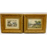 A Jones (British early 20th century): Rural Landscapes, pair watercolours, one signed,