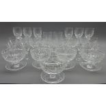 Quantity of cut table glass including, Tutbury crystal, Webb Corbett,