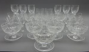 Quantity of cut table glass including, Tutbury crystal, Webb Corbett,