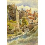 J Groves (British early 20th century): 'Robin Hood's Bay', watercolour signed,