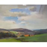 Christopher John Assheton-Stones (British 1947-1999): Cubist landscape, pastel signed and dated '72,