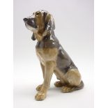 Royal Copenhagen Bing & Grondahl seated bloodhound, modelled by Lauritz Jensen No.