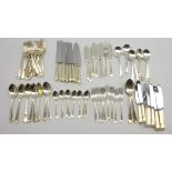 Suite of Dubarry pattern plated cutlery for 8 covers 74 pieces