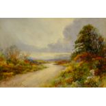 Frank Richards (British 1863-1935): 'The Open Road After Rain', watercolour signed and dated 1928,