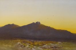 Charles Edward Brittan Jnr (British 1870-1949): Sunset over Merrivale, Devon,